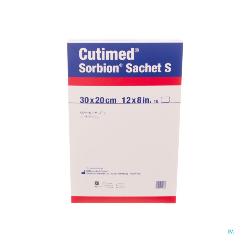 Cutimed sorbion sachet s 30x20cm 10