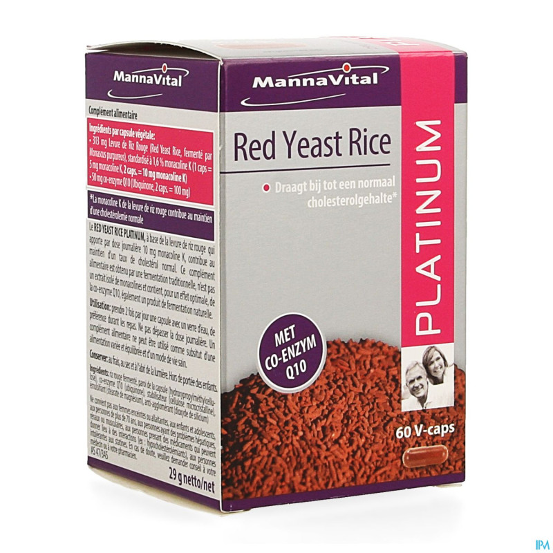 Mannavital red yeast rice platinium    v-caps  60