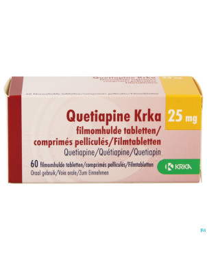 Quetiapine krka  25mg comp pell  60