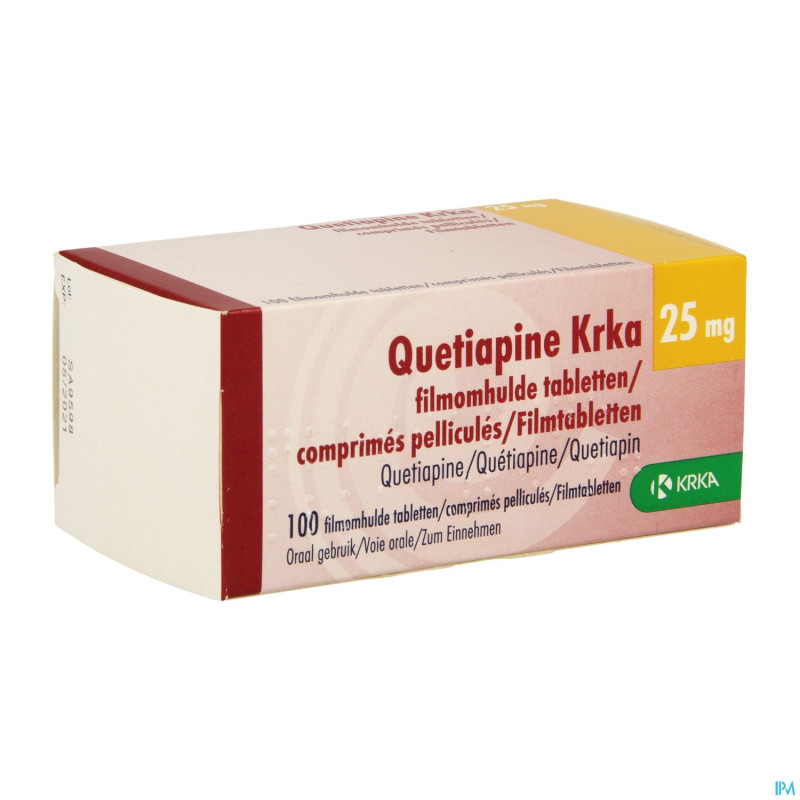 Quetiapine krka  25mg comp pell 100