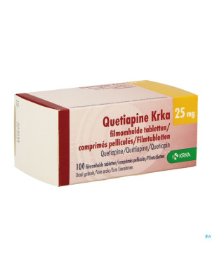 Quetiapine krka  25mg comp pell 100