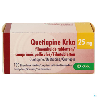 Quetiapine krka  25mg comp pell 100