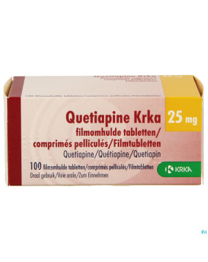 Quetiapine krka  25mg comp pell 100