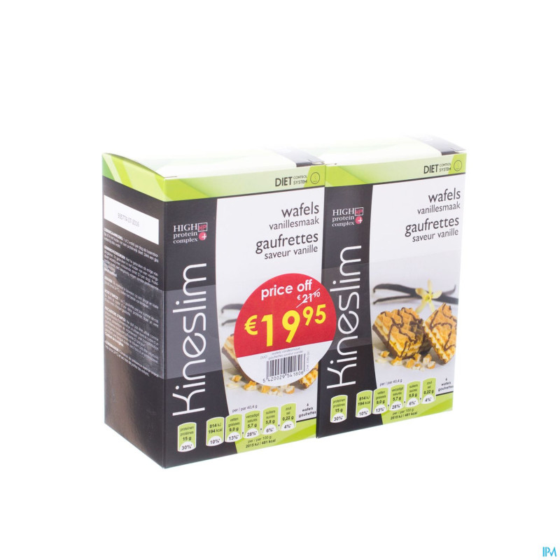Kineslim gaufrette vanille duo 2x3x2 price off