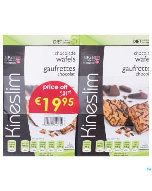 Kineslim gauffrette chocolat duo 2x3x2 price off