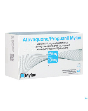 Atovaquone proguanil viatris 250/100mg comp pell48