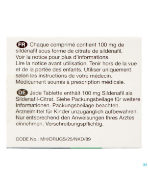 Sildenafil viatris 100mg comp pell 24