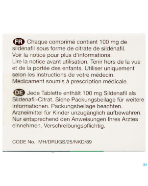 Sildenafil viatris 100mg comp pell 24