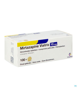 Mirtazapine viatris 15mg comp pell 100