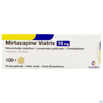 Mirtazapine viatris 15mg comp pell 100