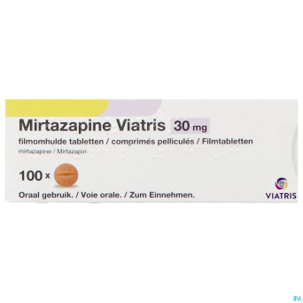 Mirtazapine viatris 30mg comp pell 100