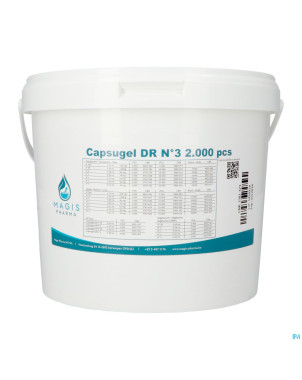 Capsugel dr gelules nr  3    2000 magis
