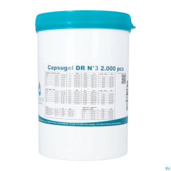 Capsugel dr gelules nr  3    2000 magis