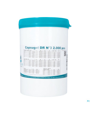 Capsugel dr gelules nr  3    2000 magis