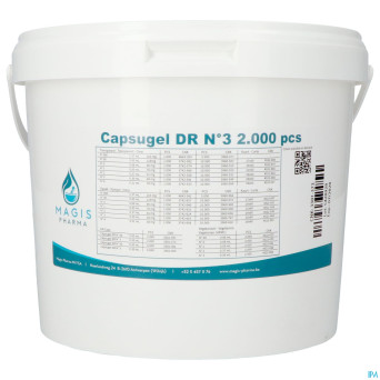 Capsugel dr gelules nr  3    2000 magis