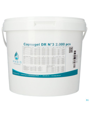 Capsugel dr gelules nr  3    2000 magis