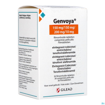 Genvoya 150mg/150mg/200mg/10mg comp pell  30