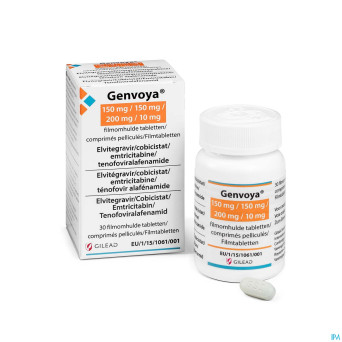 Genvoya 150mg/150mg/200mg/10mg comp pell  30
