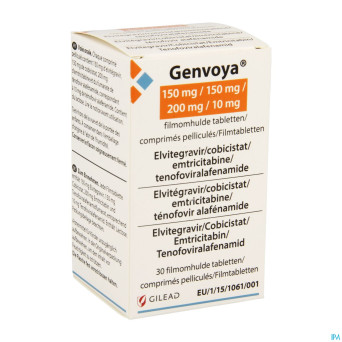 Genvoya 150mg/150mg/200mg/10mg comp pell  30