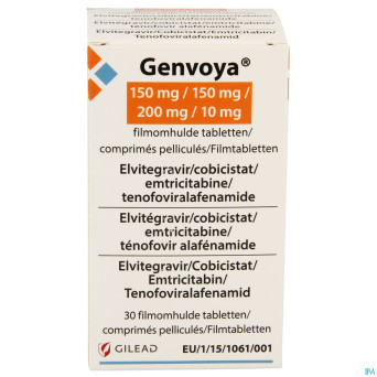 Genvoya 150mg/150mg/200mg/10mg comp pell  30