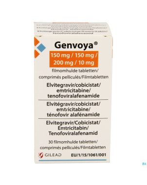 Genvoya 150mg/150mg/200mg/10mg comp pell  30