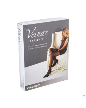 Veinax collant transparent 2 long noir taille 1