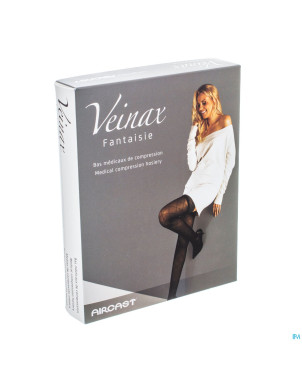 Veinax collant grand losange 2 long noir taille 1