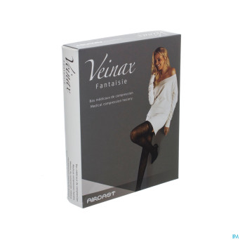 Veinax collant petit losange 2 long noir taille 1