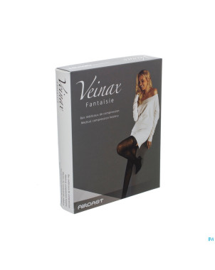 Veinax collant petit losange 2 long noir taille 1