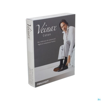 Veinax chausset. homme coton 2 long noir taille 1