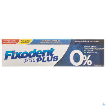 Fixodent pro plus 0% pate adhesive    40g