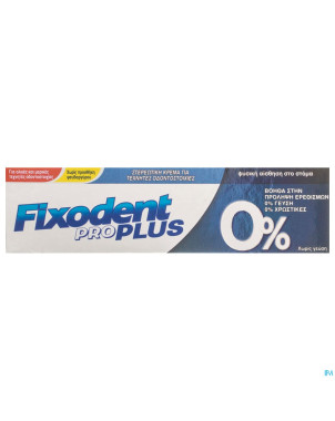 Fixodent pro plus 0% pate adhesive    40g
