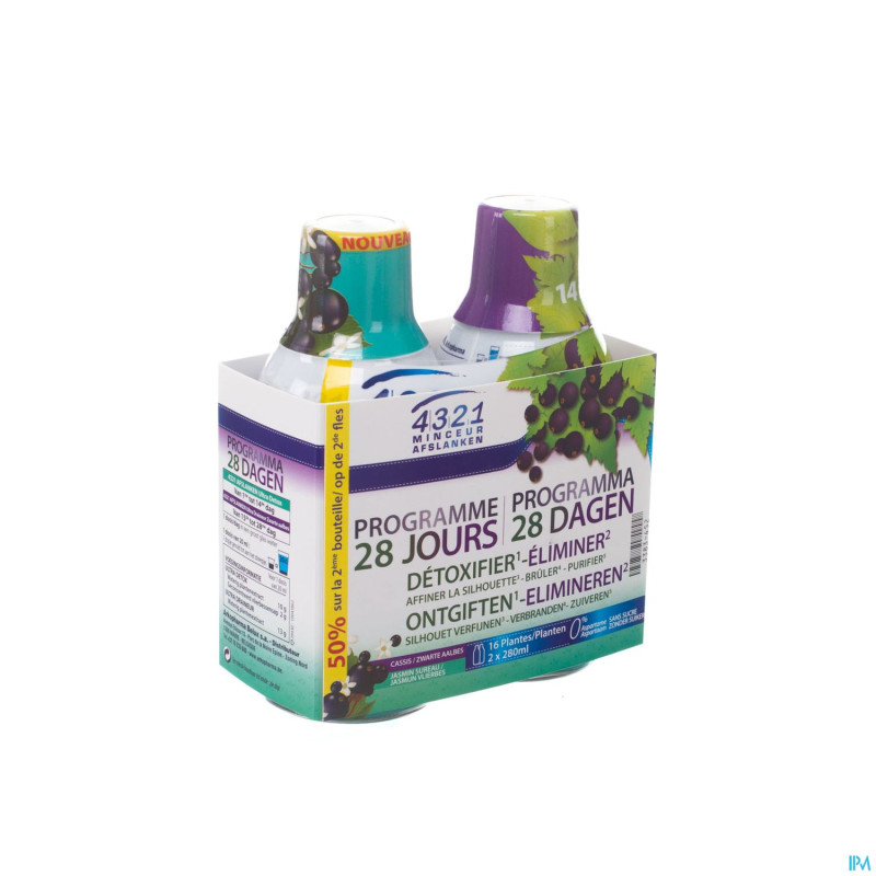 4321 ultra draineur cassis 2x280ml