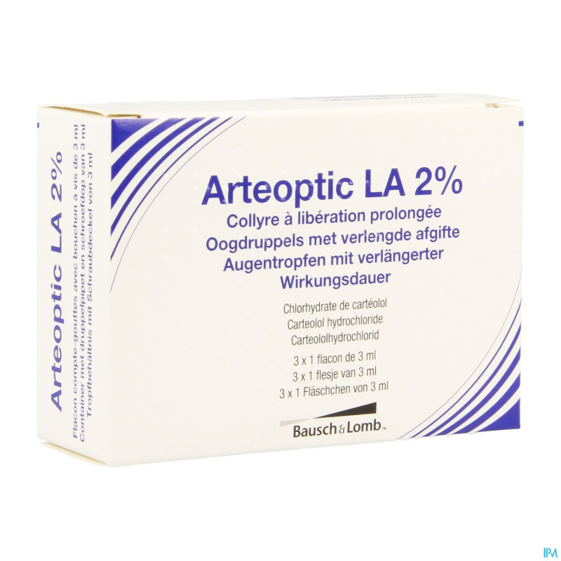 Arteoptic la 2% pi pharma collyre 3 x 3ml pip