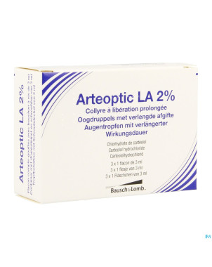Arteoptic la 2% pi pharma collyre 3 x 3ml pip