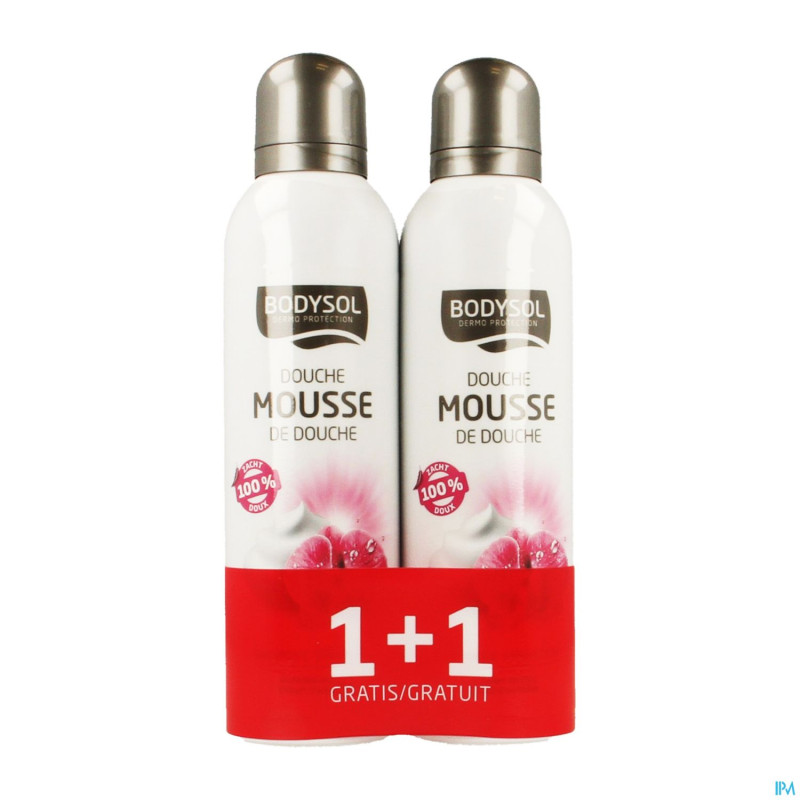 Bodysol mousse douche orchidee   2x200ml promo 1+1