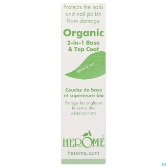 Herome organic line 2in1 base top coat   10ml 2155