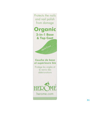 Herome organic line 2in1 base top coat   10ml 2155