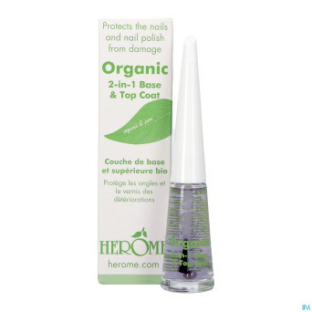 Herome organic line 2in1 base top coat   10ml 2155