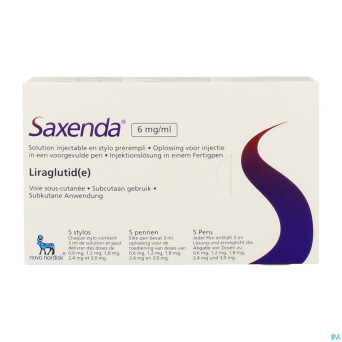 Saxenda 6mg/ml sol inj stylo prerempli 5x3ml