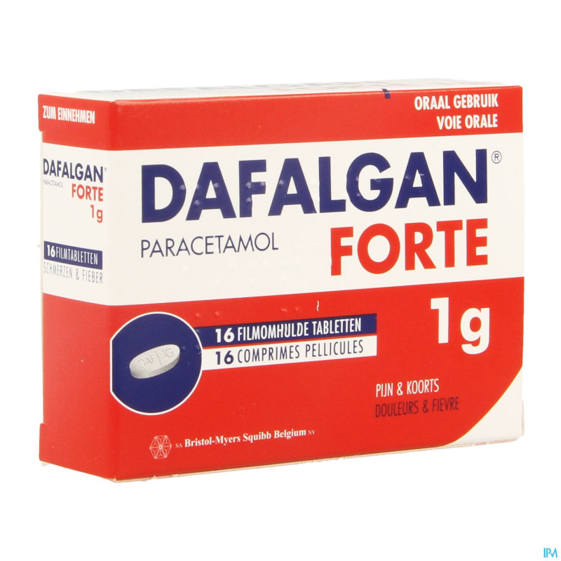 Dafalgan forte 1g impexeco comp pell 16 x 1g pip