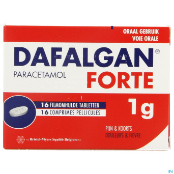 Dafalgan forte 1g impexeco comp pell 16 x 1g pip