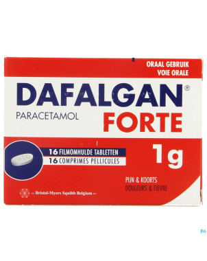 Dafalgan forte 1g impexeco comp pell 16 x 1g pip