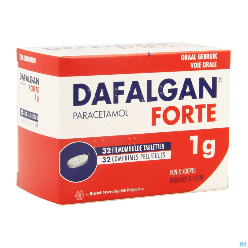 Dafalgan forte 1g impexeco comp pell 32 x 1g pip