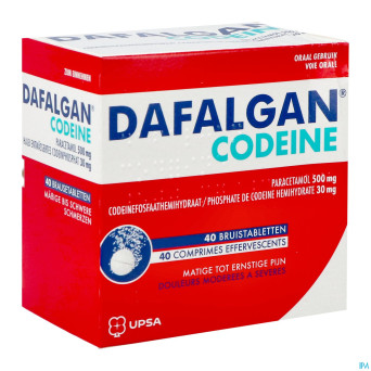 Dafalgan codeine 500mg/30mg comp efferv. 40