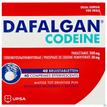 Dafalgan codeine 500mg/30mg comp efferv. 40