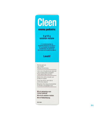 Cleen enema pediatric 5g/12g sol rectale  fl  66ml