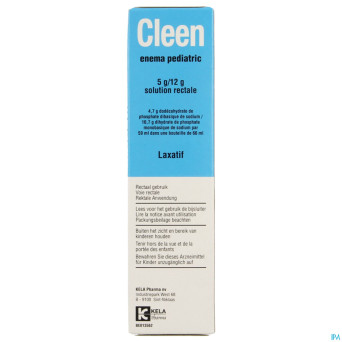 Cleen enema pediatric 5g/12g sol rectale  fl  66ml