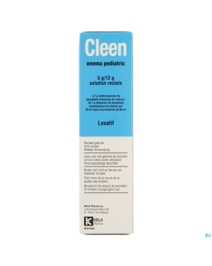 Cleen enema pediatric 5g/12g sol rectale  fl  66ml
