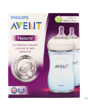 Philips avent biberon natural bleu duo    2x260ml